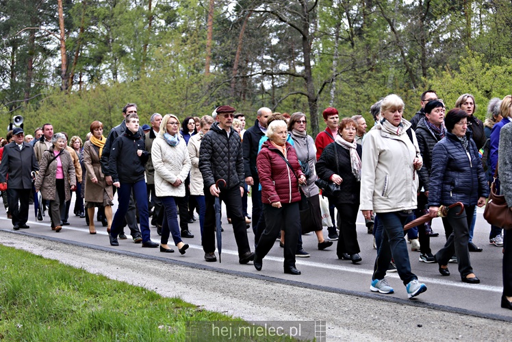 Pielgrzymka i nabożeństwo majowe przy kapliczce na Biesiadce