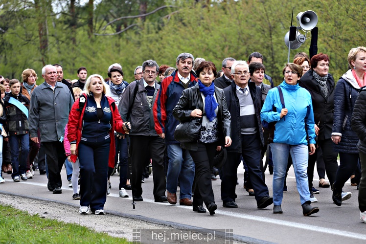 Pielgrzymka i nabożeństwo majowe przy kapliczce na Biesiadce