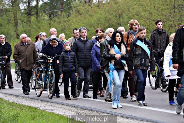 Pielgrzymka i nabożeństwo majowe przy kapliczce na Biesiadce