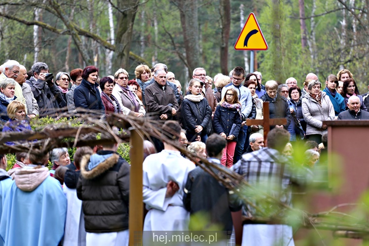 Pielgrzymka i nabożeństwo majowe przy kapliczce na Biesiadce