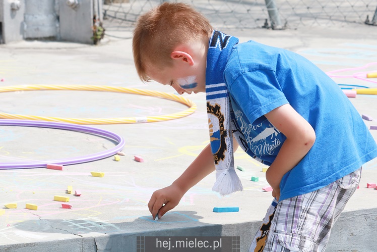 Sektor rodzinny podczas meczu Stal Mielec - Pogoń Siedlce