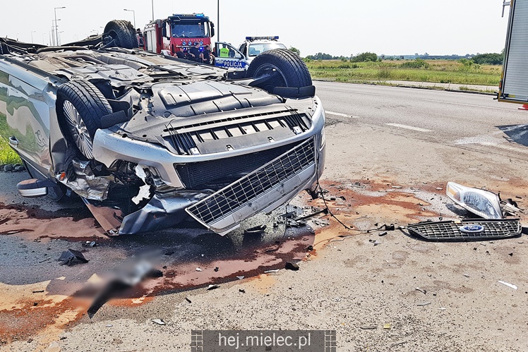 Wypadek na obwodnicy Mielca