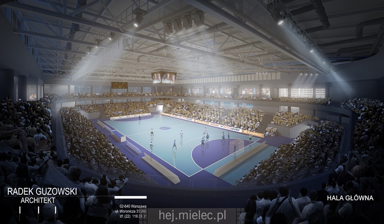 Wizualizacja nowej hali sportowej MOSiR Mielec