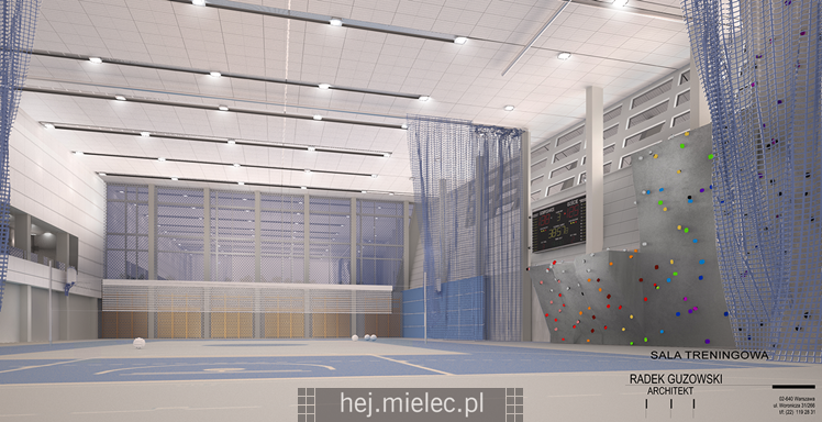 Wizualizacja nowej hali sportowej MOSiR Mielec