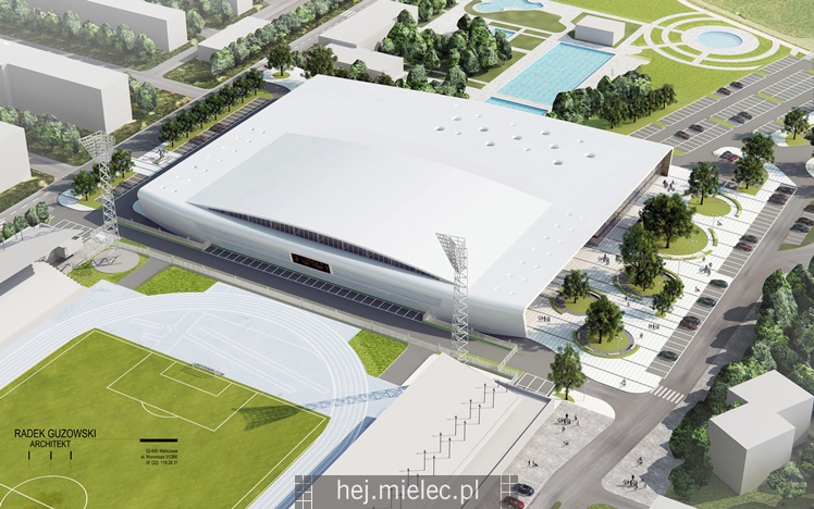 Wizualizacja nowej hali sportowej MOSiR Mielec