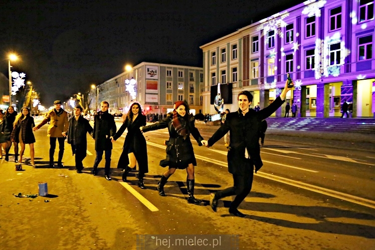 Mielczanie przywitali 2018 rok na Placu AK