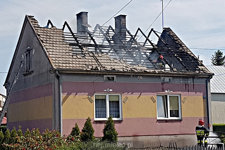 Pożar domu przy ulicy Metalowców