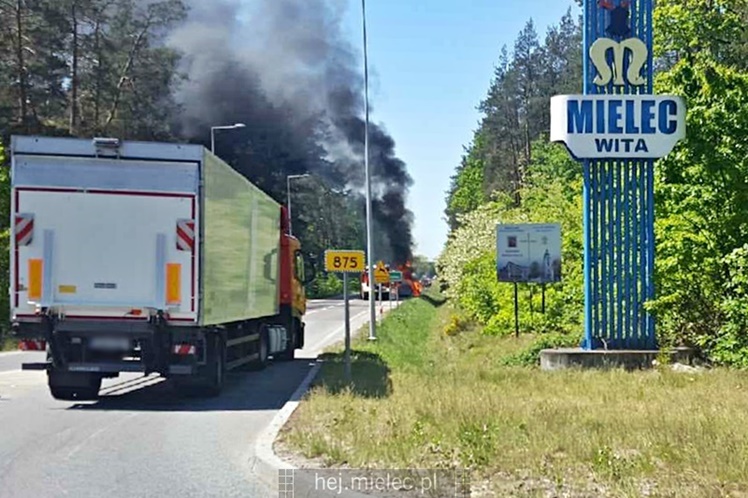 Pożar citroena na ul. Wolności