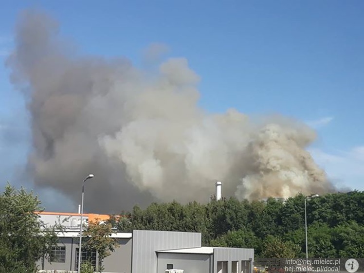 Pożar na terenie zakładu Kronospan