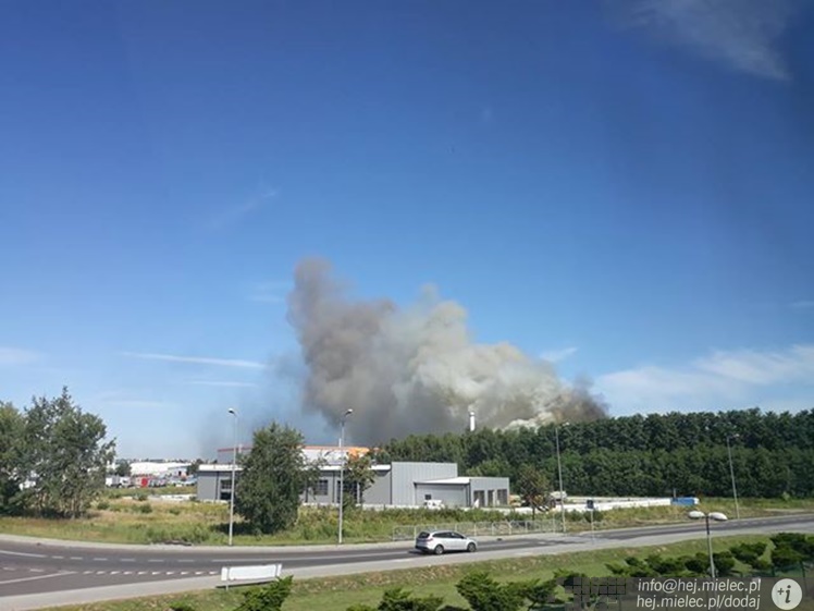 Pożar na terenie zakładu Kronospan