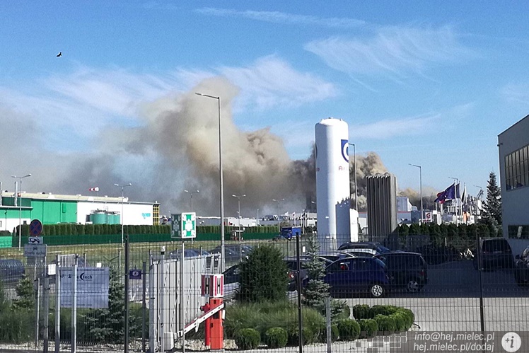Pożar na terenie zakładu Kronospan