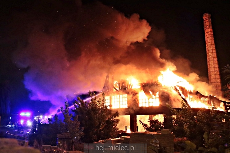 Pożar starej cegielni przy ul. Wojsławskiej