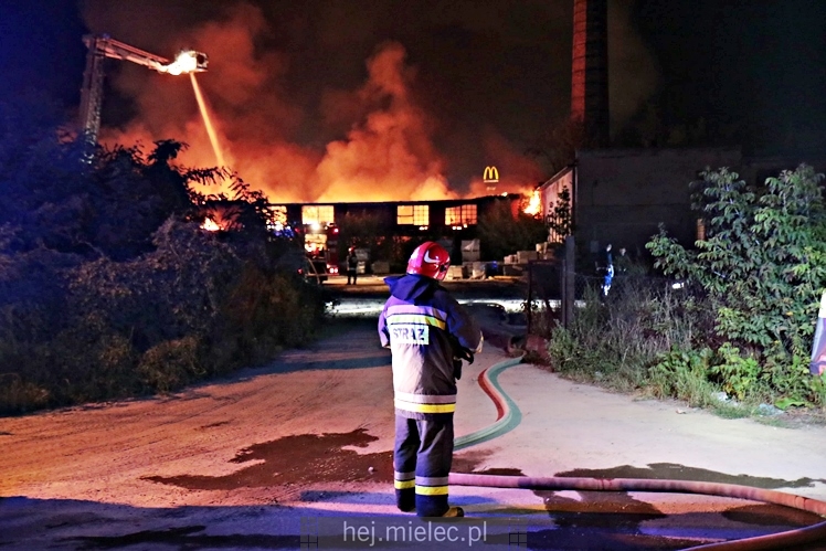 Pożar starej cegielni przy ul. Wojsławskiej
