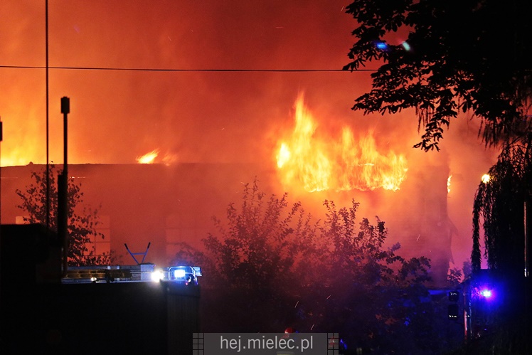 Pożar starej cegielni przy ul. Wojsławskiej