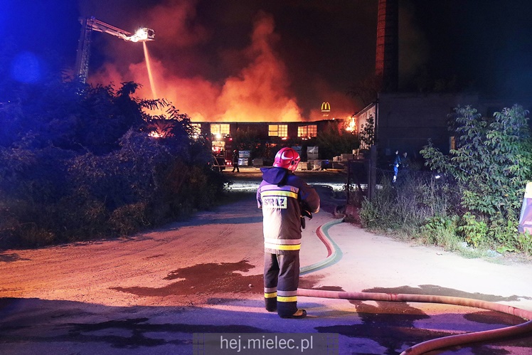 Pożar starej cegielni przy ul. Wojsławskiej