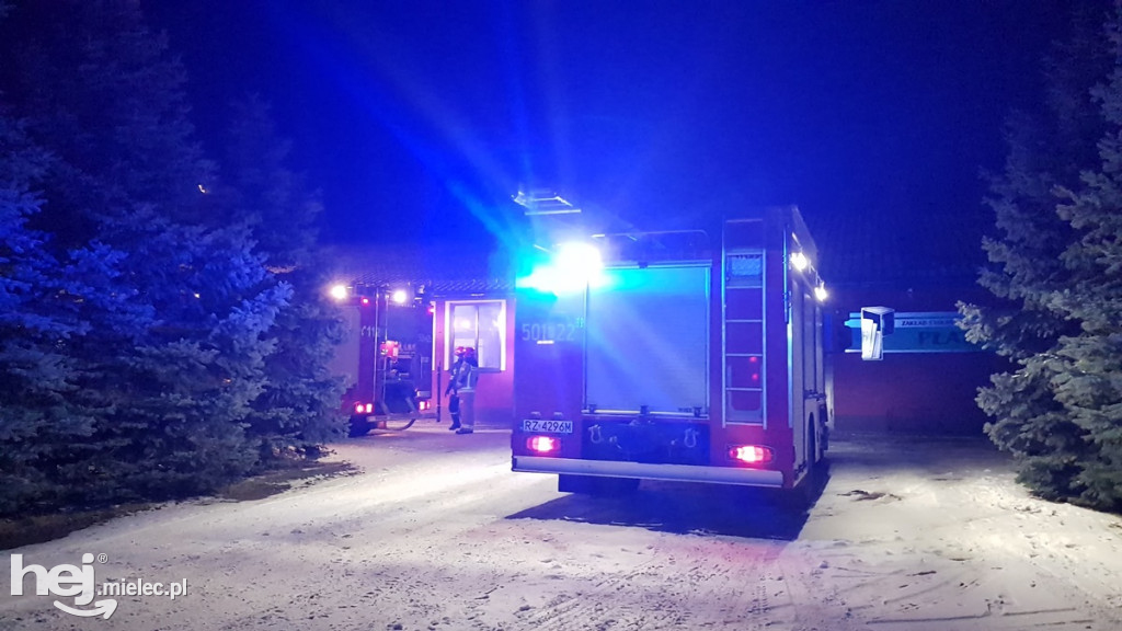 Pożar silosa z wiórami