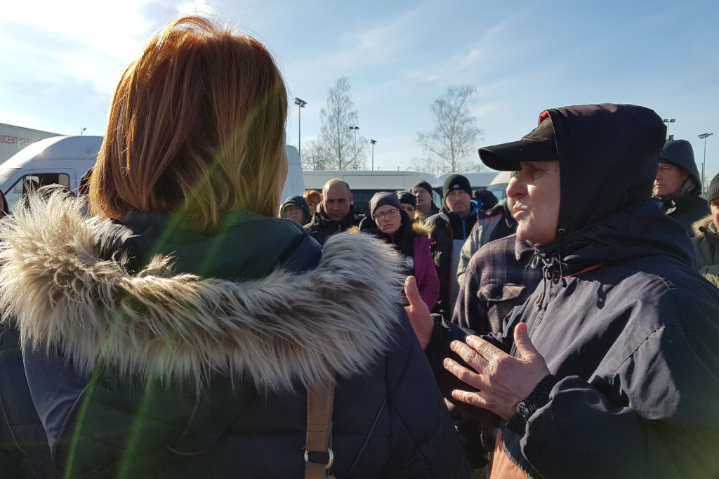 Protest kupców na bazarze