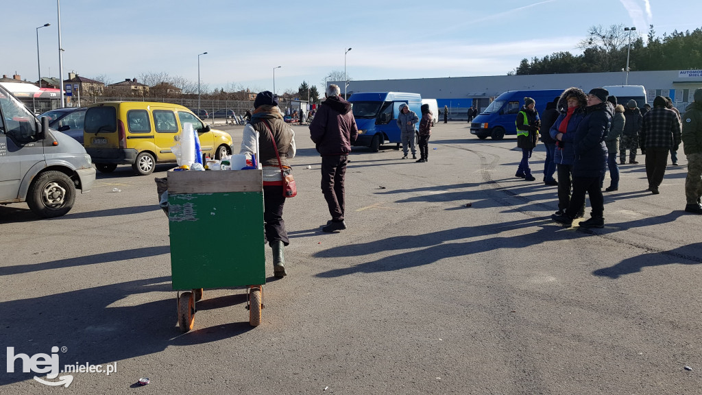 Protest kupców na bazarze