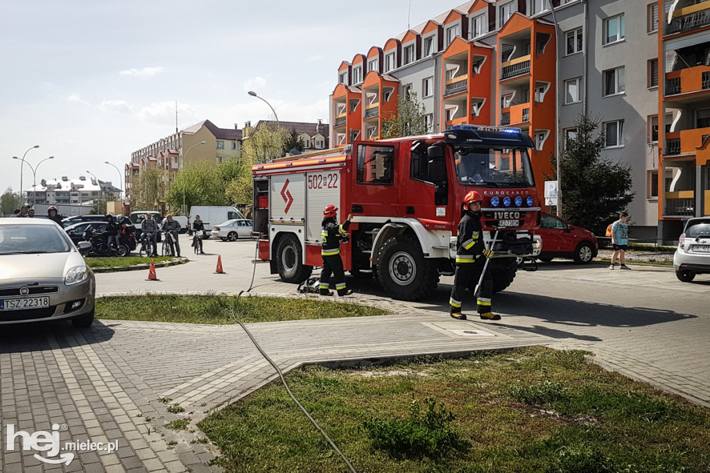 Pożar samochodu na Dąbrówki