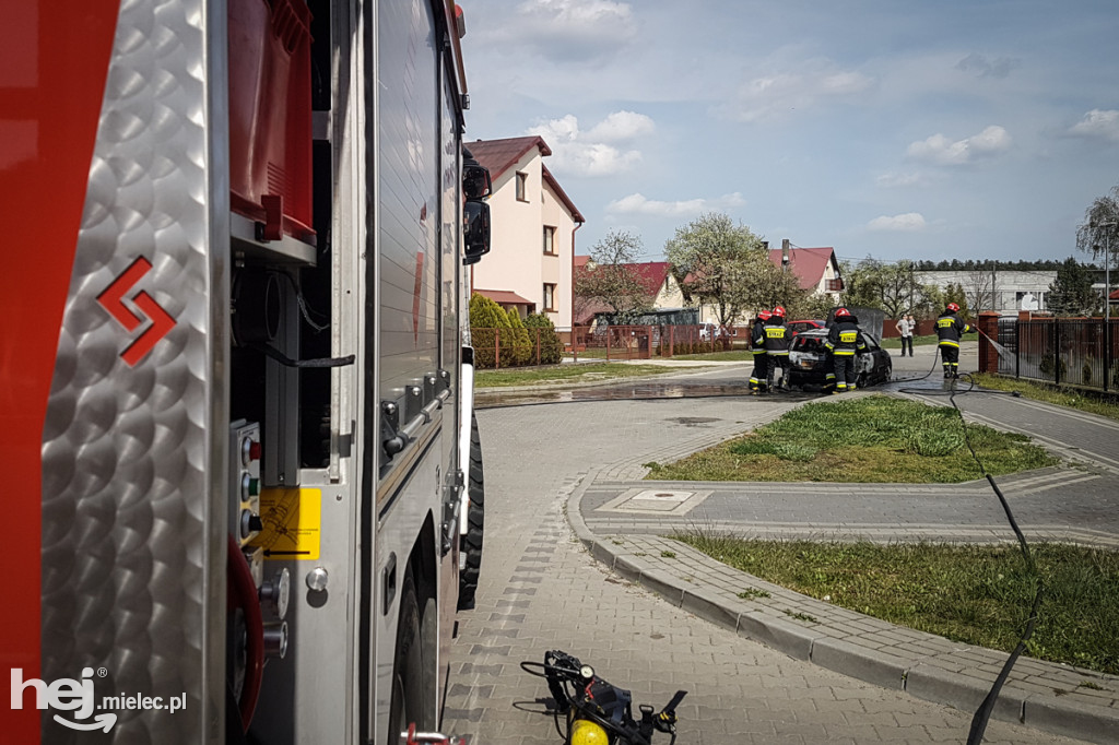 Pożar samochodu na Dąbrówki