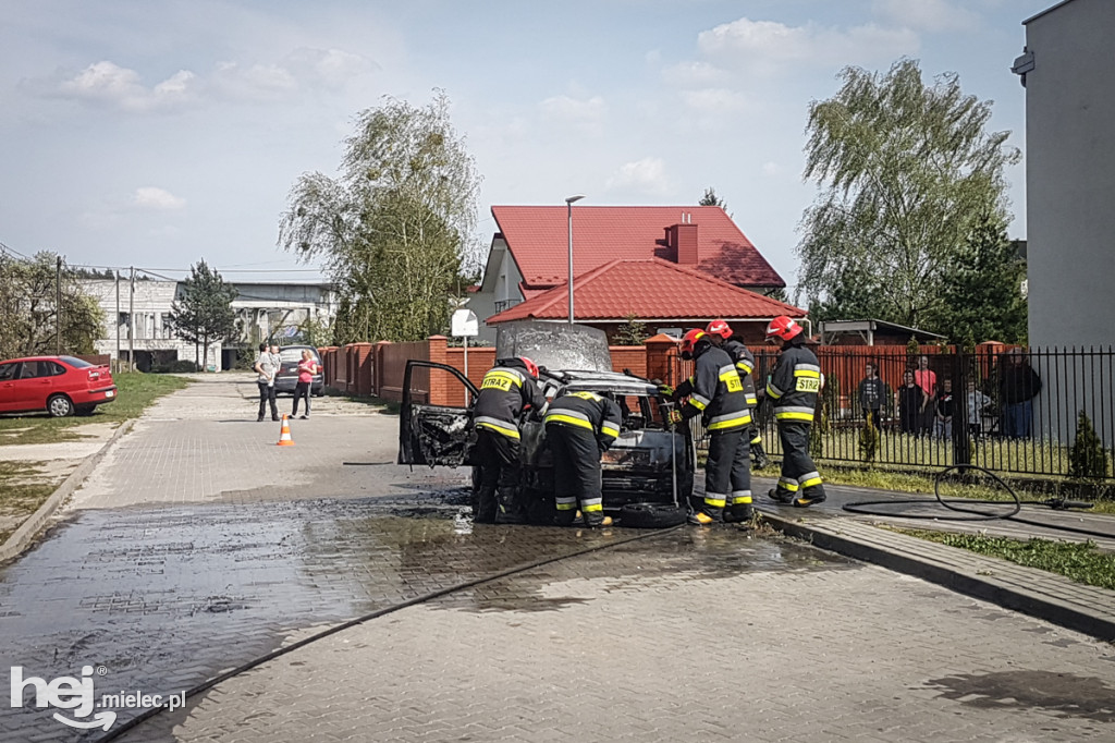 Pożar samochodu na Dąbrówki