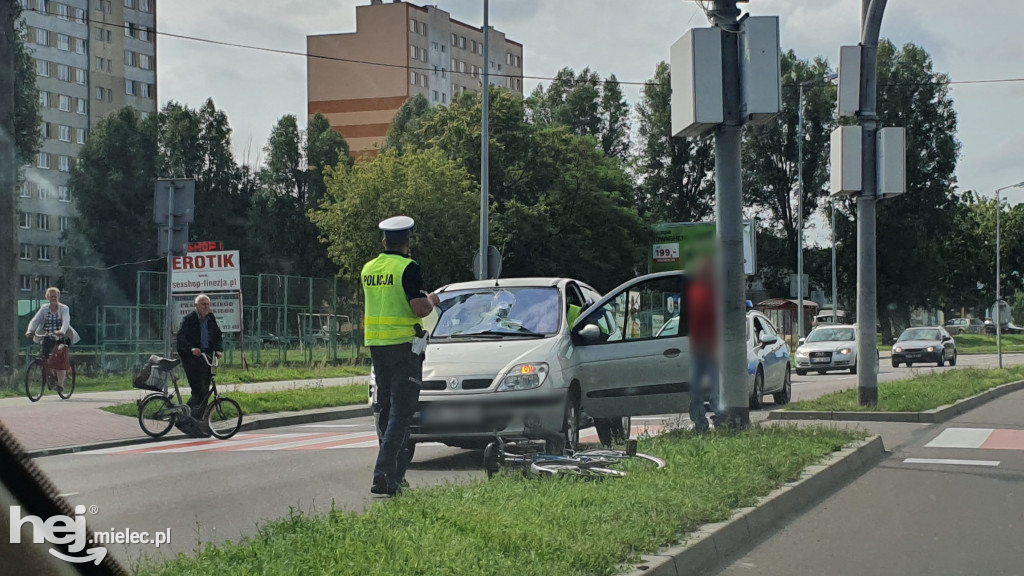 Potrącenie rowerzysty na Sienkiewicza