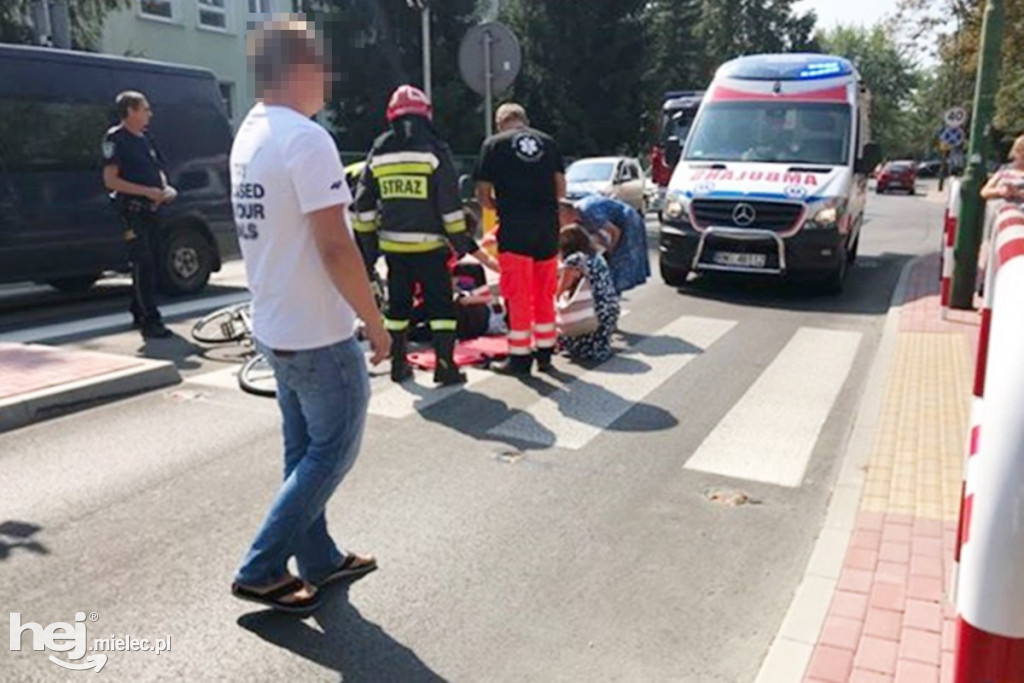 Potrącenie rowerzystki na Żeromskiego