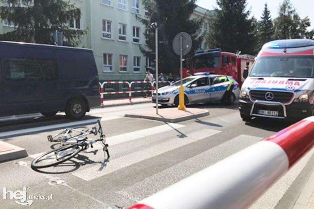 Potrącenie rowerzystki na Żeromskiego