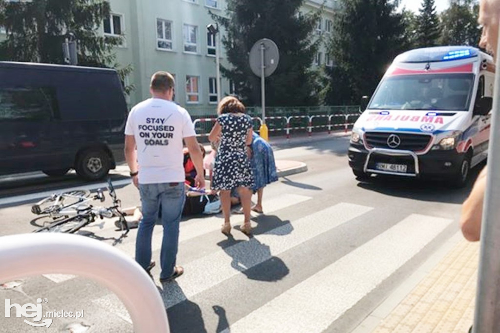 Potrącenie rowerzystki na Żeromskiego
