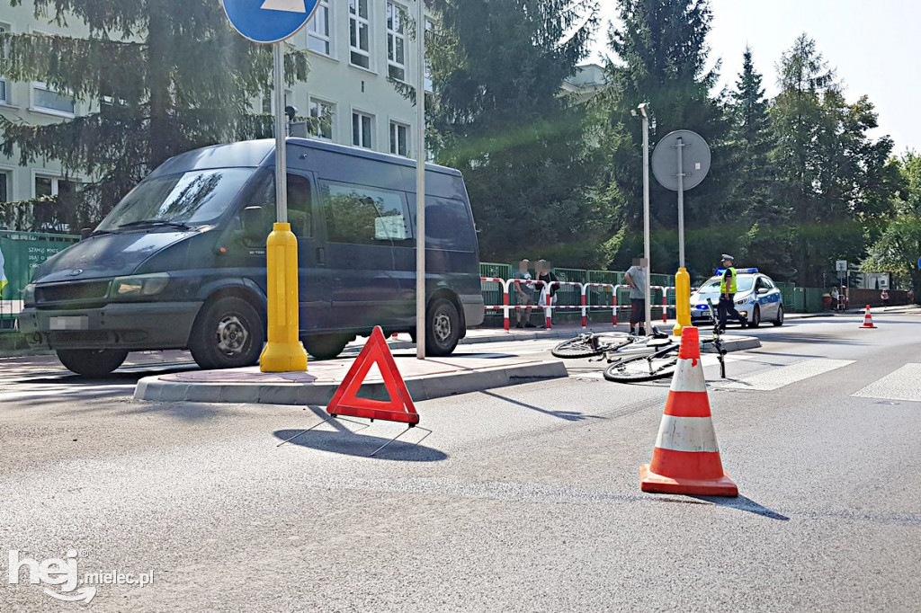Potrącenie rowerzystki na Żeromskiego