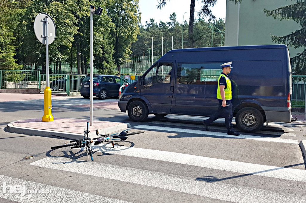 Potrącenie rowerzystki na Żeromskiego