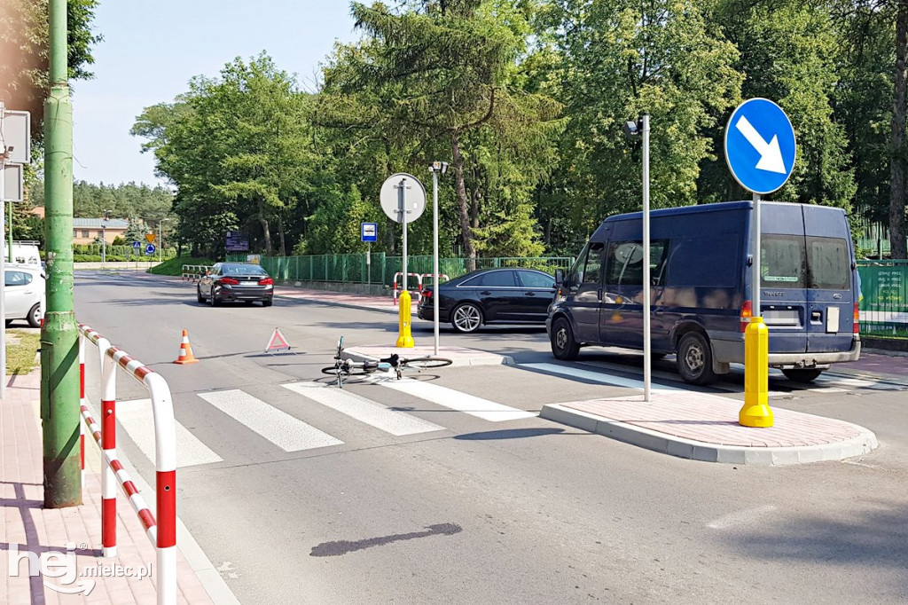 Potrącenie rowerzystki na Żeromskiego