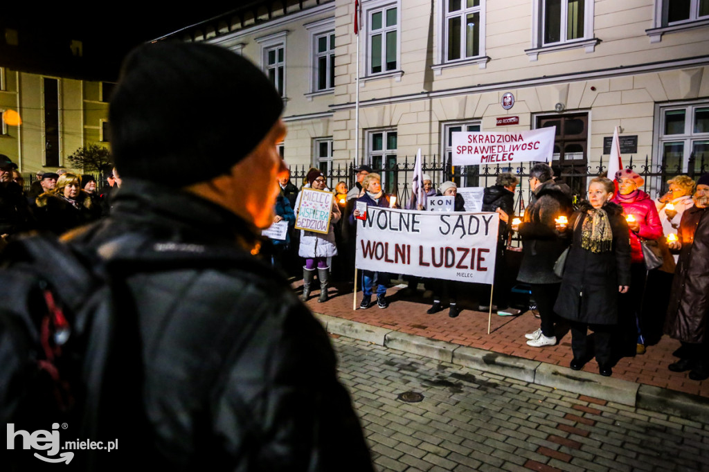 Protest mielczan przed Sądem Rejonowym