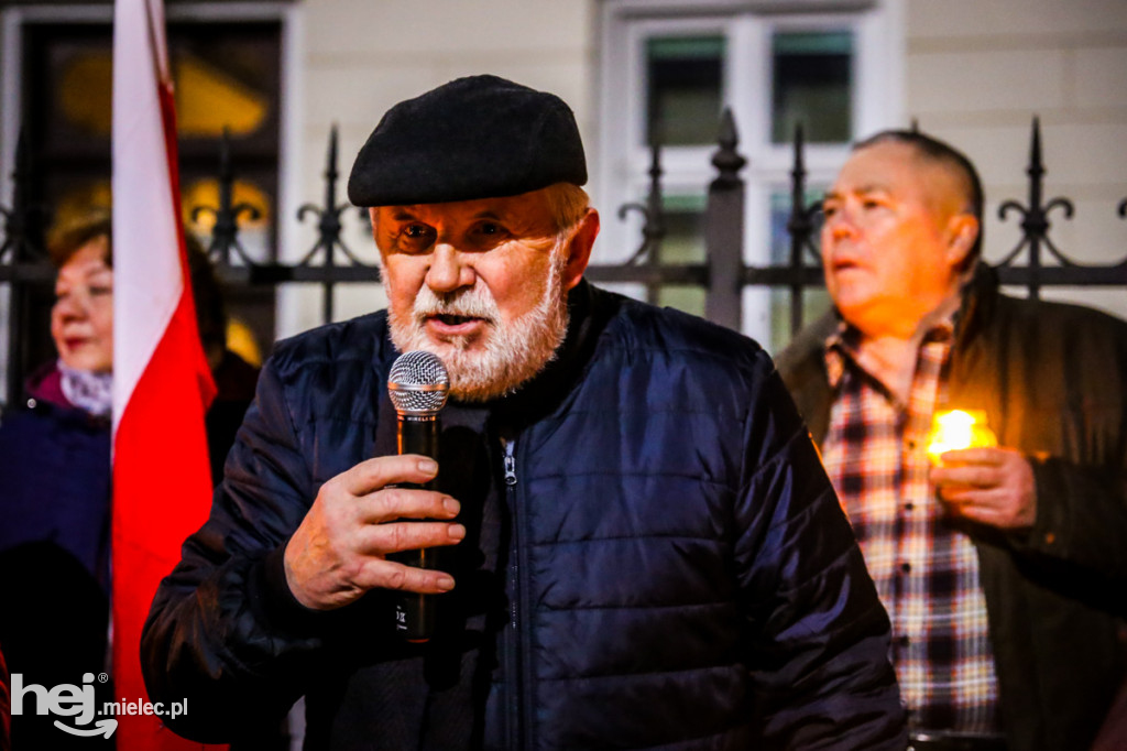 Protest mielczan przed Sądem Rejonowym