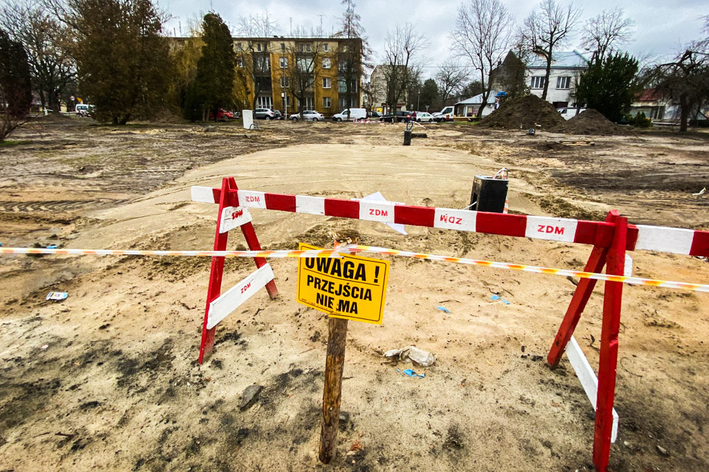 Plac budowy parku Staszica - Sękowskiego