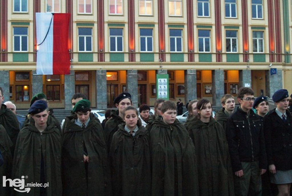 Mielec po katastrofie smoleńskiej w kwietniu 2010 roku