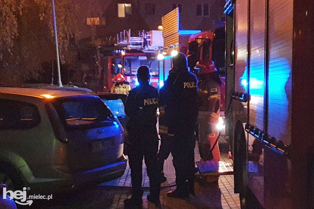 Pożar śmieci w wieżowcu przy Kossaka