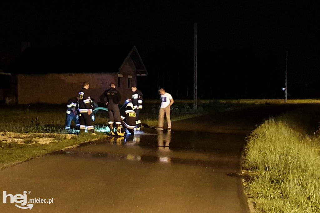Nocne podtopienia w Dulczy Wielkiej