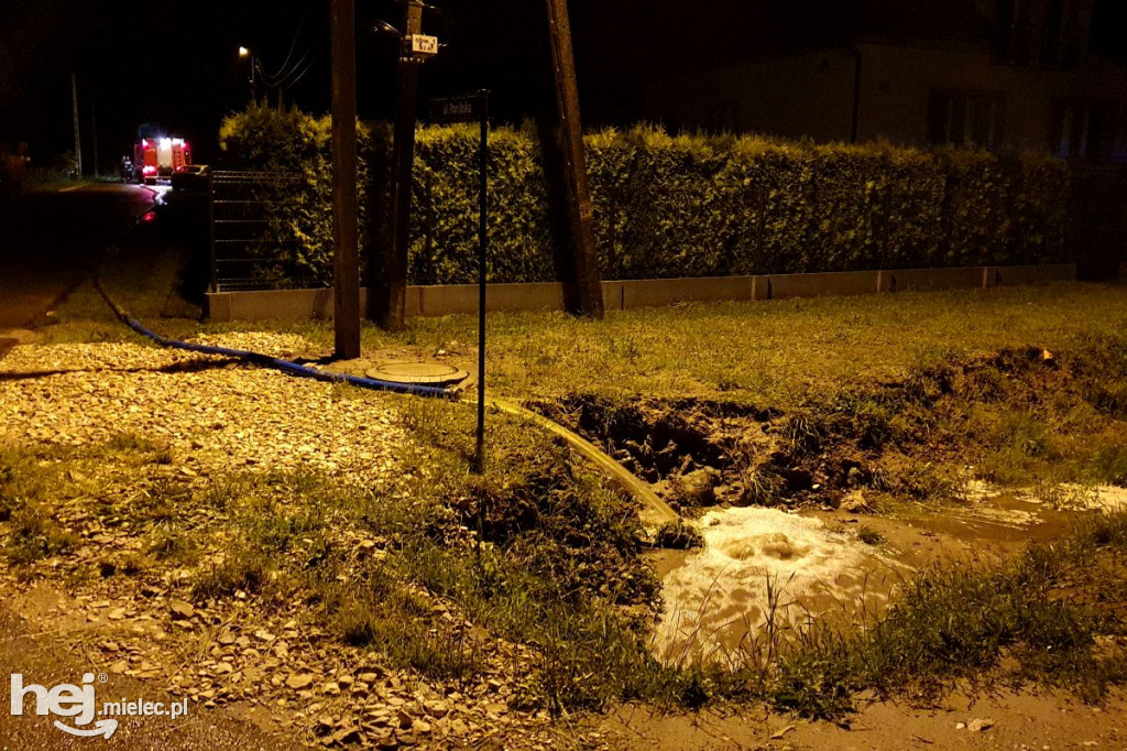 Nocne podtopienia w Dulczy Wielkiej