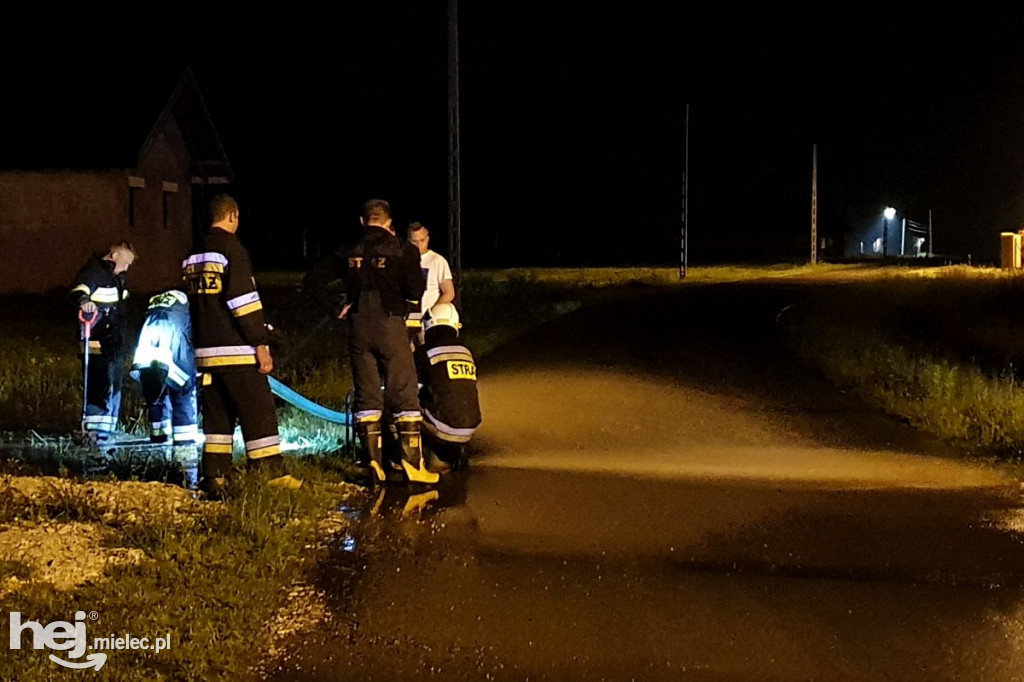 Nocne podtopienia w Dulczy Wielkiej