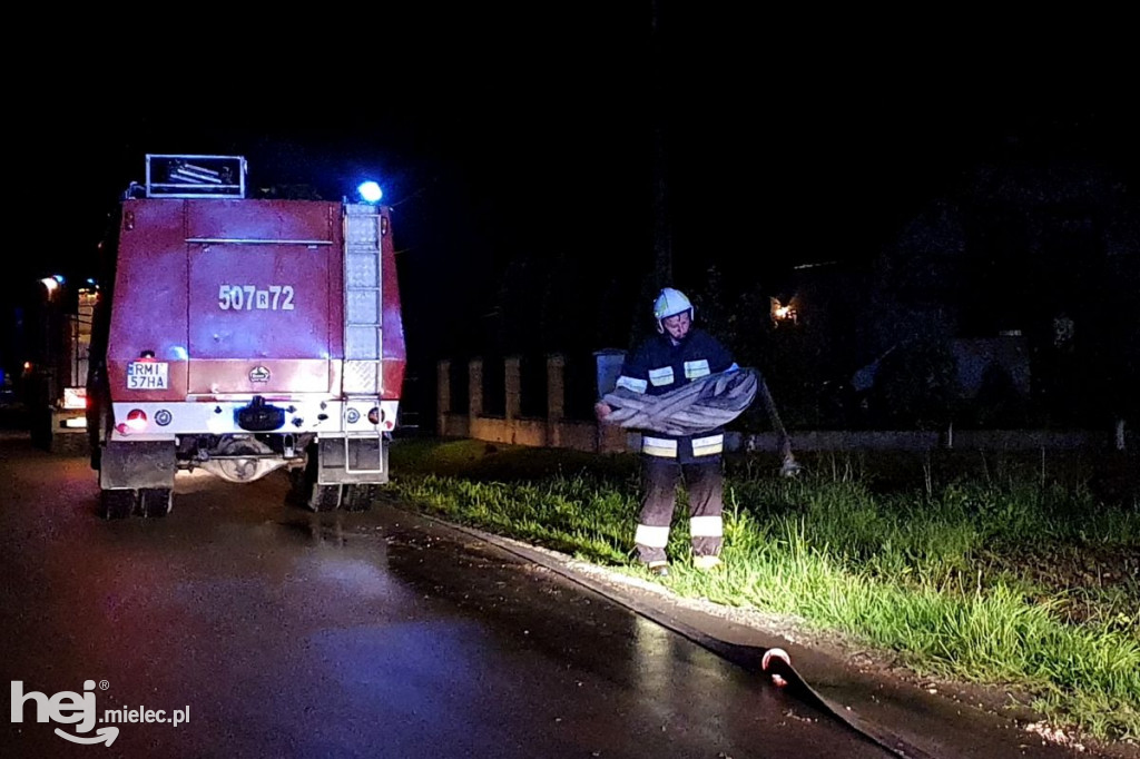 Nocne podtopienia w Dulczy Wielkiej