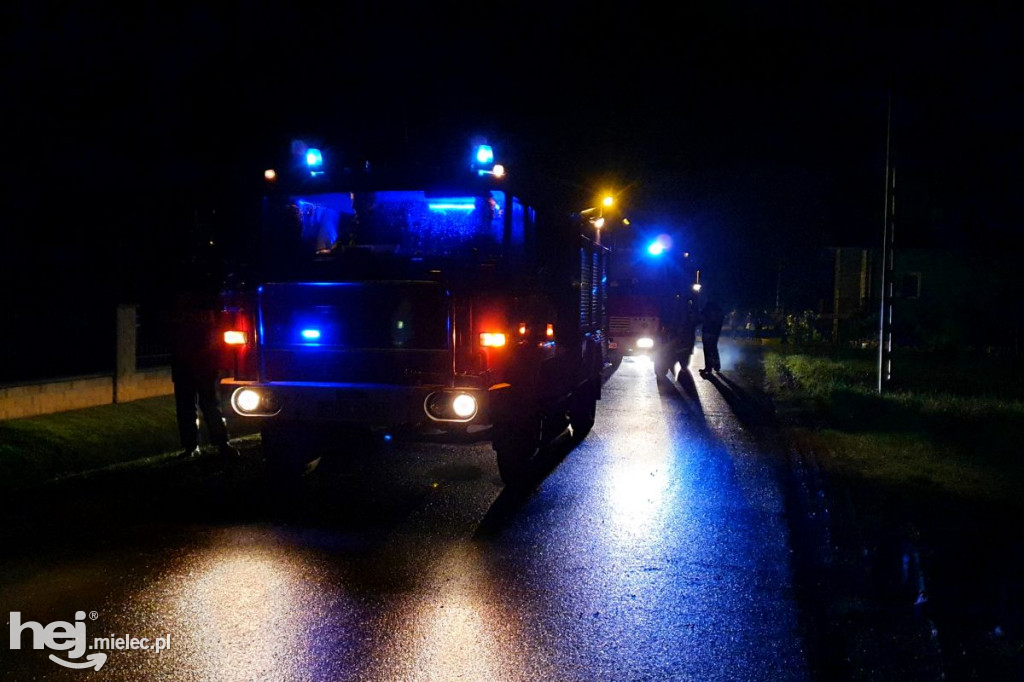 Nocne podtopienia w Dulczy Wielkiej