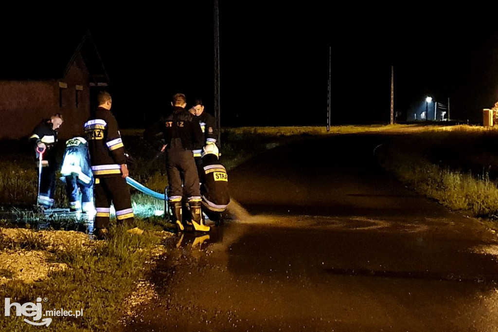 Nocne podtopienia w Dulczy Wielkiej