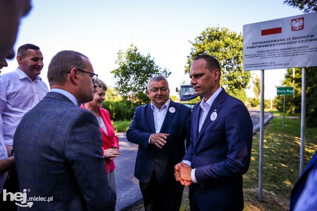 Minister infrastruktury Andrzej Adamczyk w Białym Borze