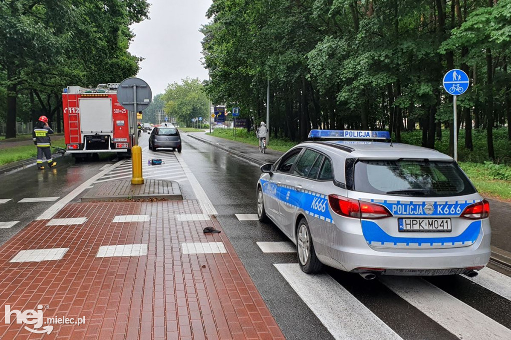 Potrącenie rowerzysty na ul. Wolności