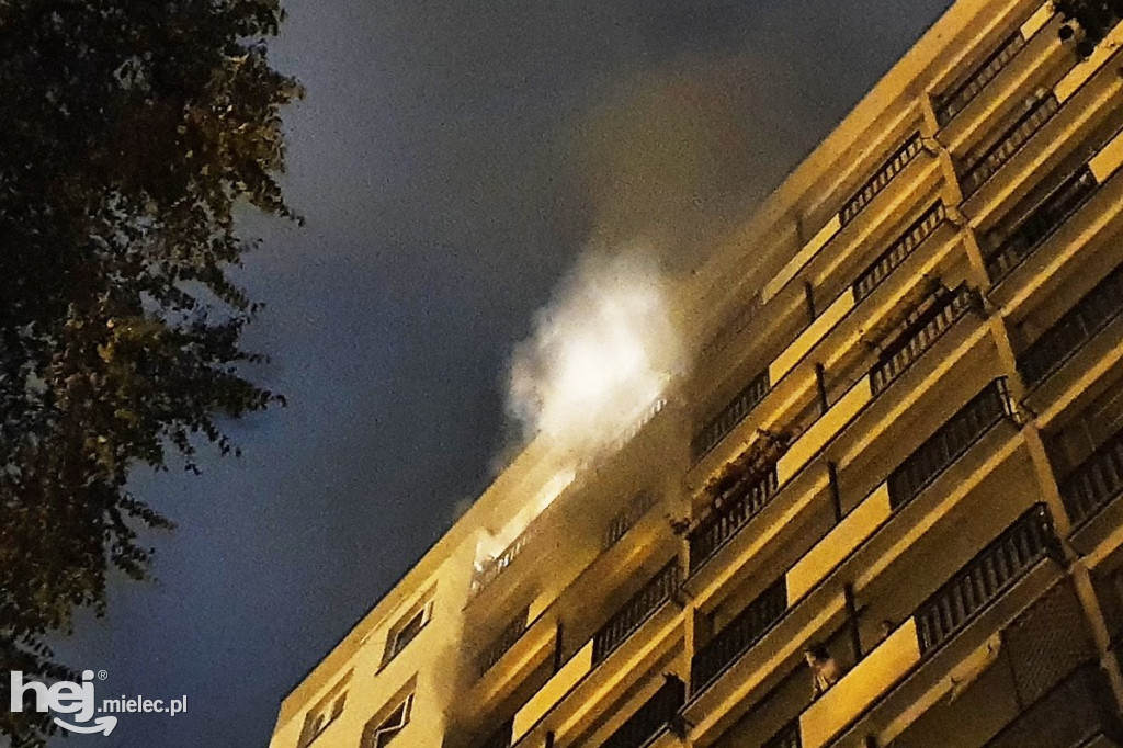 Nocny pożar mieszkania przy ul. Dworcowej