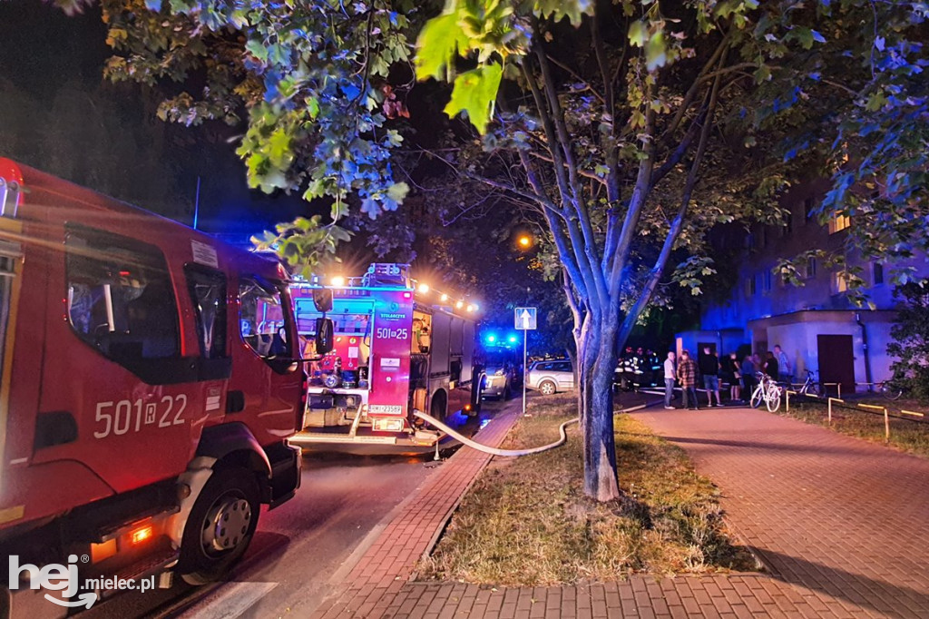Nocny pożar mieszkania przy ul. Dworcowej