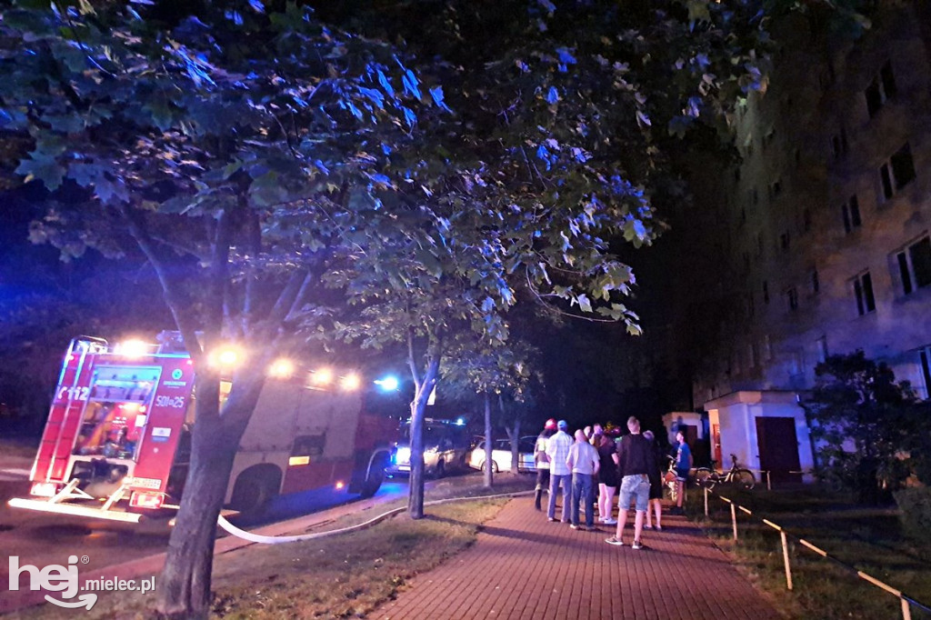 Nocny pożar mieszkania przy ul. Dworcowej