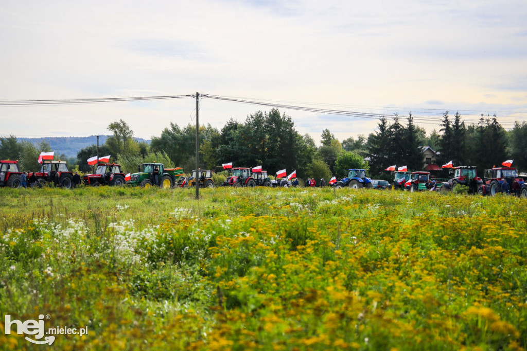 Protest rolników na drodze Dębica - Mielec