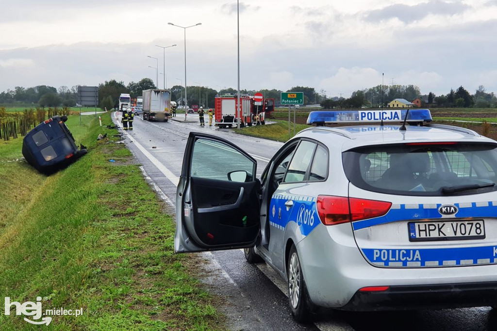 Wypadek na obwodnicy w Kliszowie